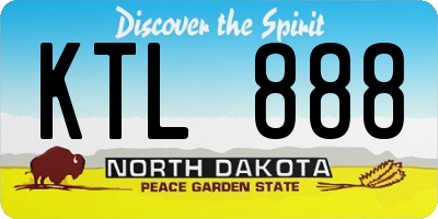 ND license plate KTL888