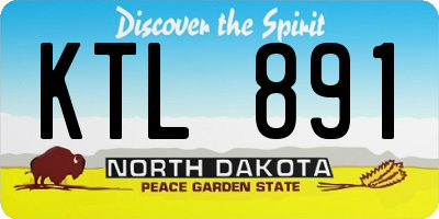 ND license plate KTL891