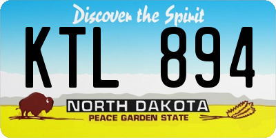 ND license plate KTL894
