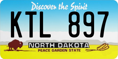 ND license plate KTL897