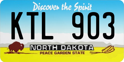 ND license plate KTL903