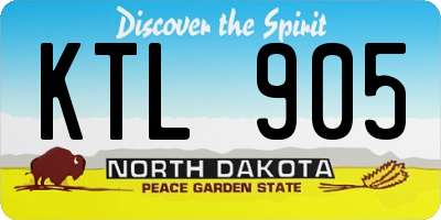 ND license plate KTL905