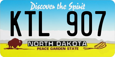ND license plate KTL907