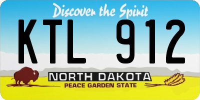 ND license plate KTL912