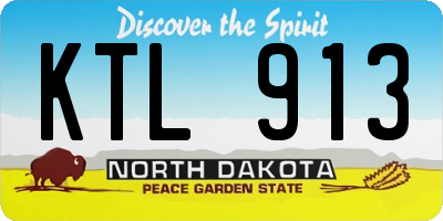 ND license plate KTL913