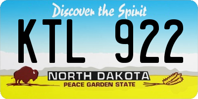 ND license plate KTL922