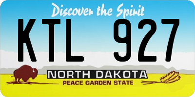 ND license plate KTL927