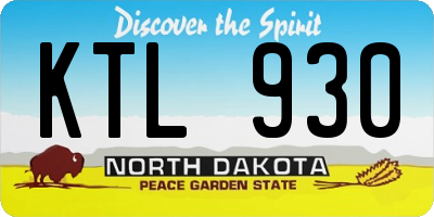 ND license plate KTL930