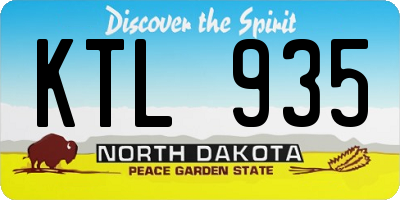 ND license plate KTL935