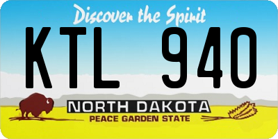 ND license plate KTL940