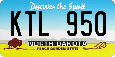 ND license plate KTL950