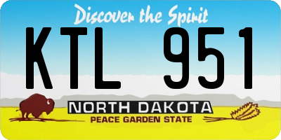 ND license plate KTL951