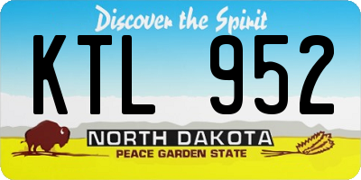 ND license plate KTL952
