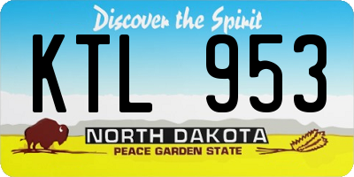 ND license plate KTL953