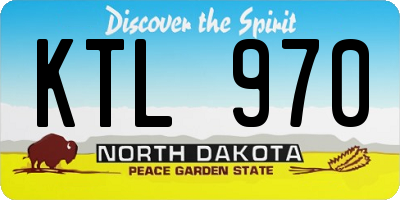 ND license plate KTL970