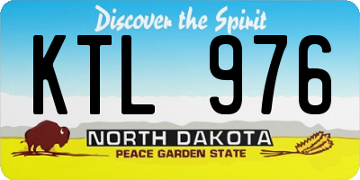 ND license plate KTL976