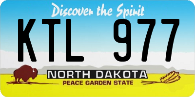 ND license plate KTL977