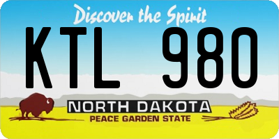 ND license plate KTL980