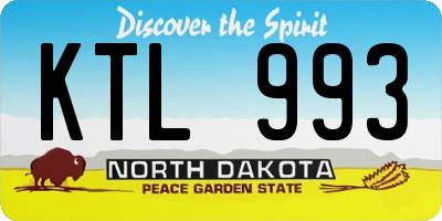 ND license plate KTL993