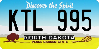 ND license plate KTL995