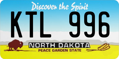 ND license plate KTL996