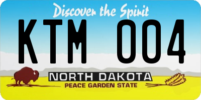 ND license plate KTM004