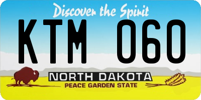 ND license plate KTM060