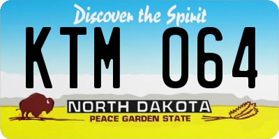 ND license plate KTM064