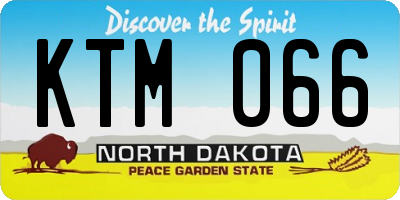 ND license plate KTM066