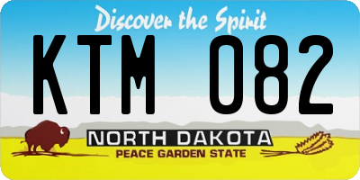 ND license plate KTM082