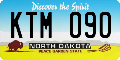 ND license plate KTM090
