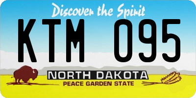 ND license plate KTM095