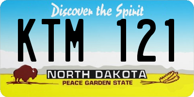 ND license plate KTM121