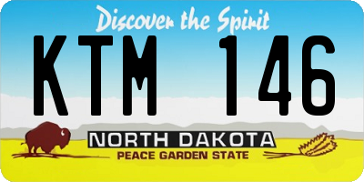 ND license plate KTM146