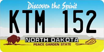 ND license plate KTM152