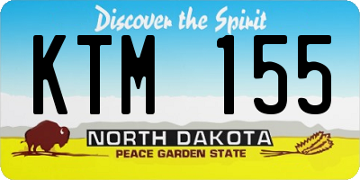 ND license plate KTM155