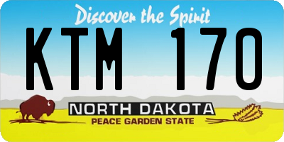 ND license plate KTM170