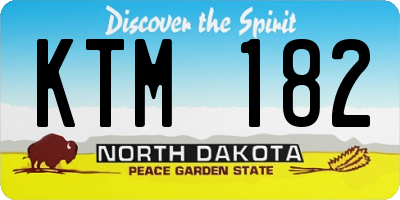 ND license plate KTM182