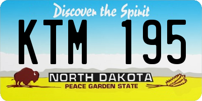 ND license plate KTM195