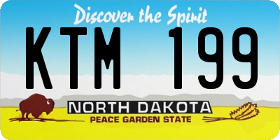 ND license plate KTM199