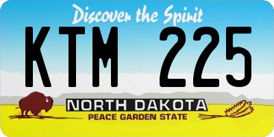 ND license plate KTM225