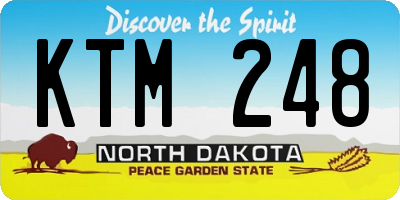 ND license plate KTM248