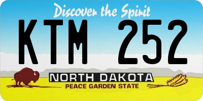 ND license plate KTM252