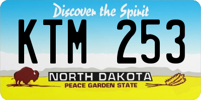 ND license plate KTM253