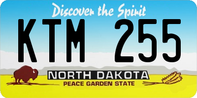 ND license plate KTM255