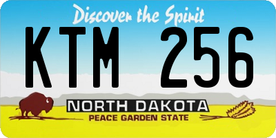 ND license plate KTM256