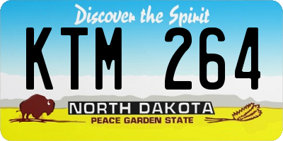 ND license plate KTM264