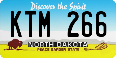 ND license plate KTM266