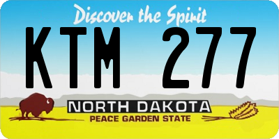 ND license plate KTM277