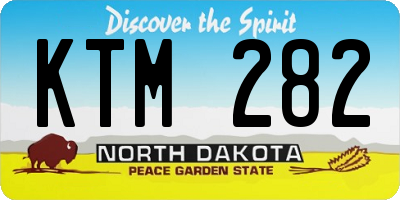 ND license plate KTM282